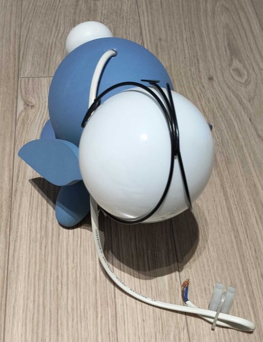 Lampa sufitowa w kształcie królika – niebieska