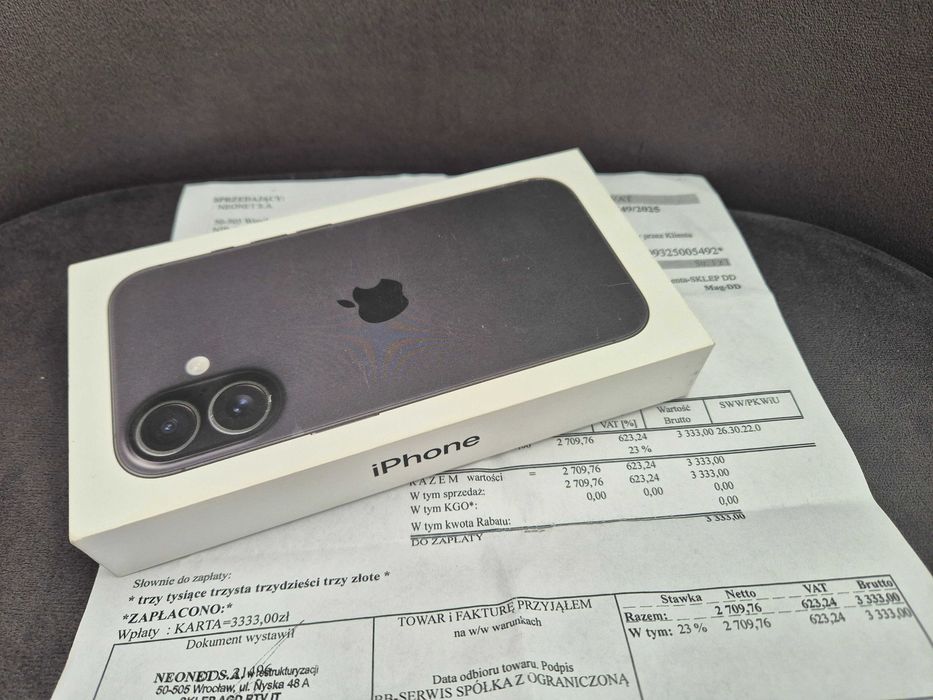 iPhone 16 / 128 GB / JAK NOWY / Bateria 100% / Gwarancja 2027