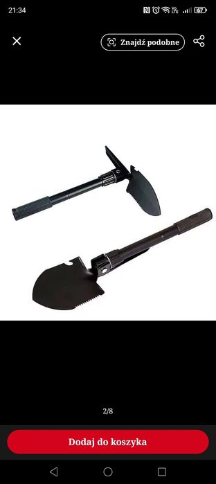 Saperka łopata biwakowa wędkarska czarna