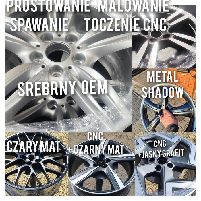 Spawanie i prostowanie felg alu kute/sportowe  malowanie CNC toczenie