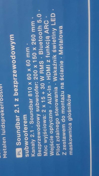 Sprzedam  soundbary 200 BT
