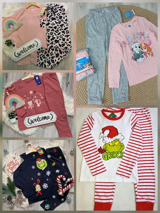 Піжама бавовна/фланель для дівчинки від 2 до 12 р, (98/146 ріст) НОВА