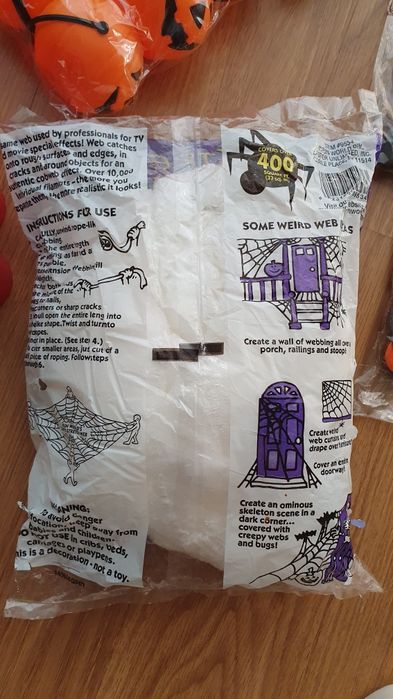 Artigos de Halloween Teias Abóboras Velas dia das bruxas