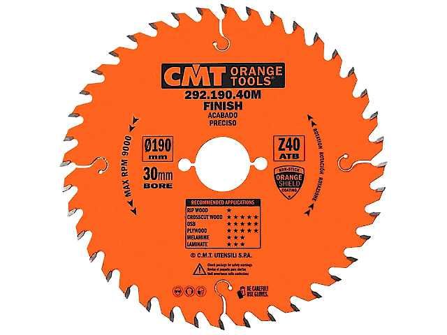 CMT 292.190.40M Tarcza do cięcia drewna Laminatu Piła Widia 190x30 Z40