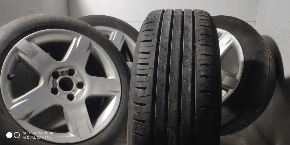 Koła 205/55R17 CONTINENTAL lato AUDI 5x112 alusy komplet 17 ładne 4szt