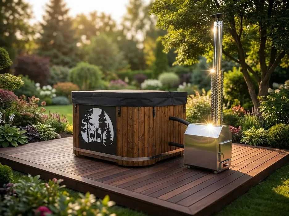 Balia ogrodowa Jacuzzi Hot Tuba Bania Gorąca Beczka dysze hydromasaż