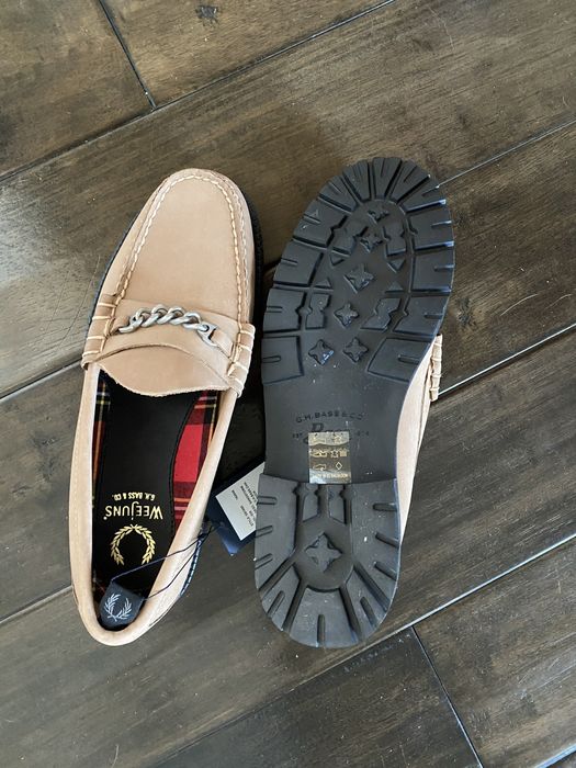 Fred Perry x GH Bass Weejuns Leather Loafer EU41 $240 лофери топсайдери