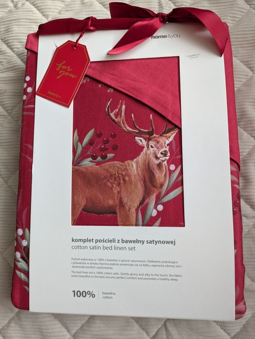 Pościel świąteczna satynowa Home&You 160x200