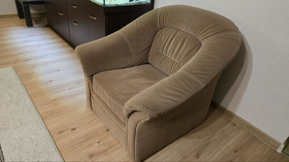Narożnik, kanapa z funkcją spania + fotel
