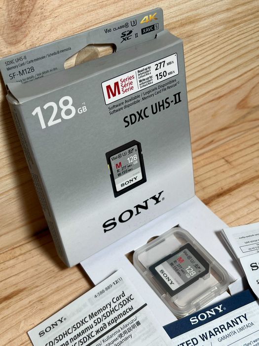 Sony M 128 GB - SD Card - SF-M128 - W:150mbps - R:277mbps