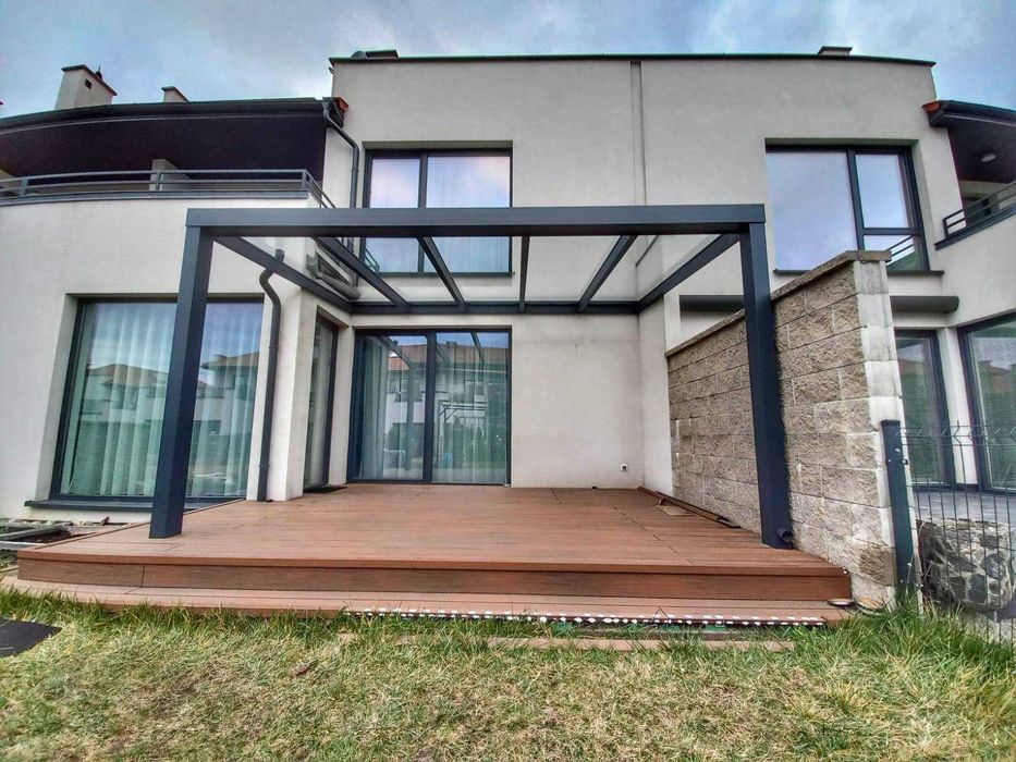 Zadaszenie tarasu, zabudowa balkonu, balustrady SZKŁO, ALUMINIUM, POLI