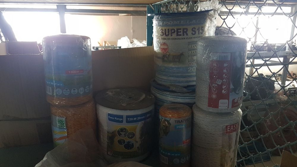 Ogrodzenie elektryczne typu pastuch słupki izolatorki taśmy i inne