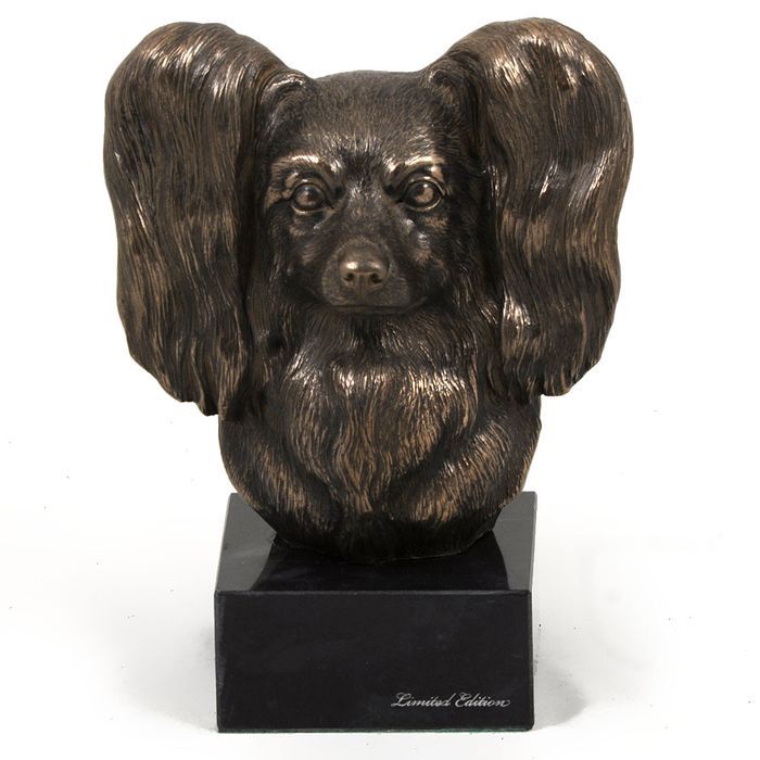 Papillon głowa na kamieniu Art-Dog
