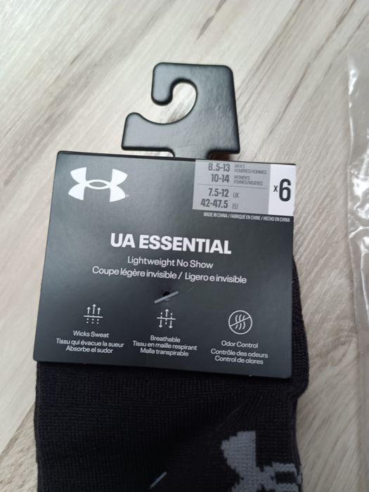 6pak skarpet męskich under armour rozmiar L 43