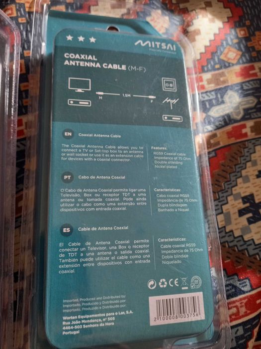 Cabos de ligação televisão, vídeo, antenas e consolas - Mitsai