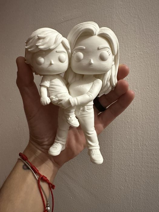 Estátua personalizada no estilo Funko Pop, criada a partir de uma fotografia.