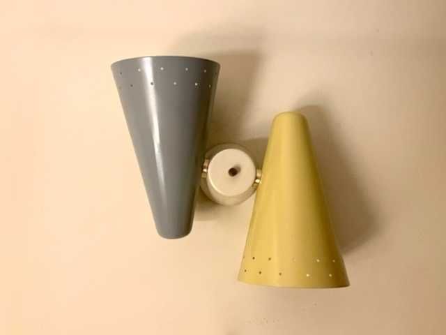 Par de candeeiros de parede Louis Kalff Philips ND16, anos 50