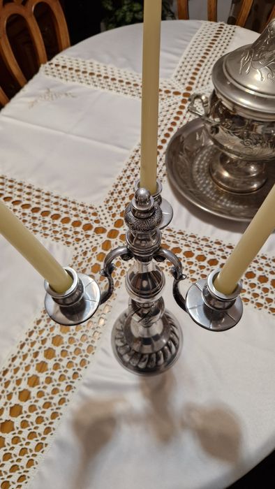 Castiçal em banho de prata