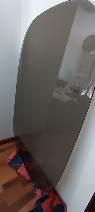 Tampo de vidro para mesa oval