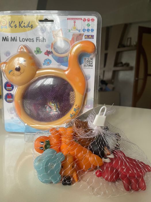 Набір іграшок для купання для ванни кіт з рибками