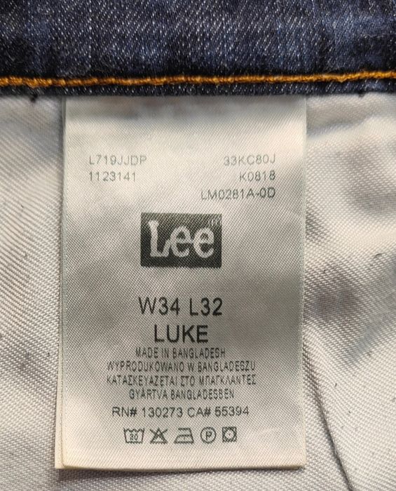 Wr) LEE LUKE oryginalne spodnie jeansowe Roz.34/32