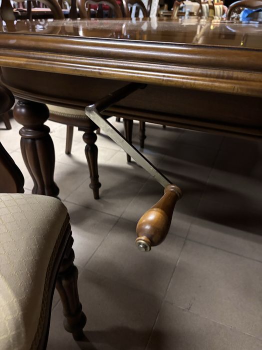 Angielski Zestaw Komplet Rozkładany Stół 8 Krzeseł 12 osób meble styl