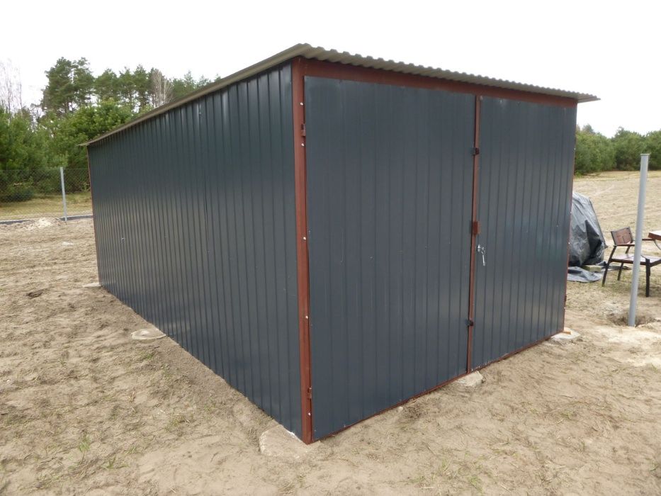 Garaż Blaszak Schowek na budowę Garaż blaszany Budowa Garaże PRODUCENT