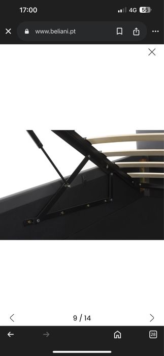 Cama de casal Beliani Sommier (Excelente estado)