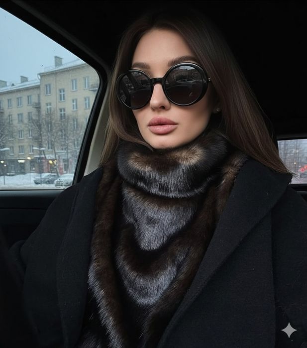 Манішка  коричнева довговорсова еко-норка