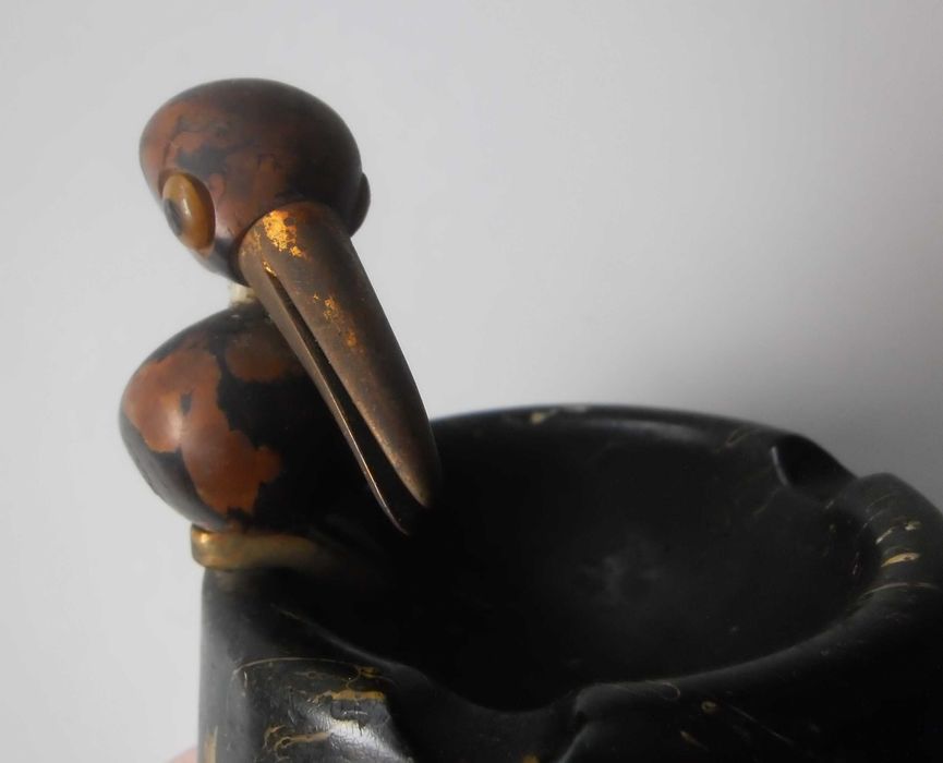 1930s RARO cinzeiro ART DÉCO "Nut Bird" | Estilo YZ Henry Howell