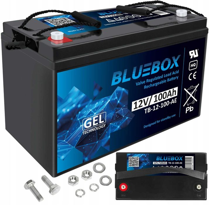 Акумулятор гелевий Bluebox 100Ah 12V. АКБ 100 GEL Новий 2026. Польща. Гелевый аккумулятор