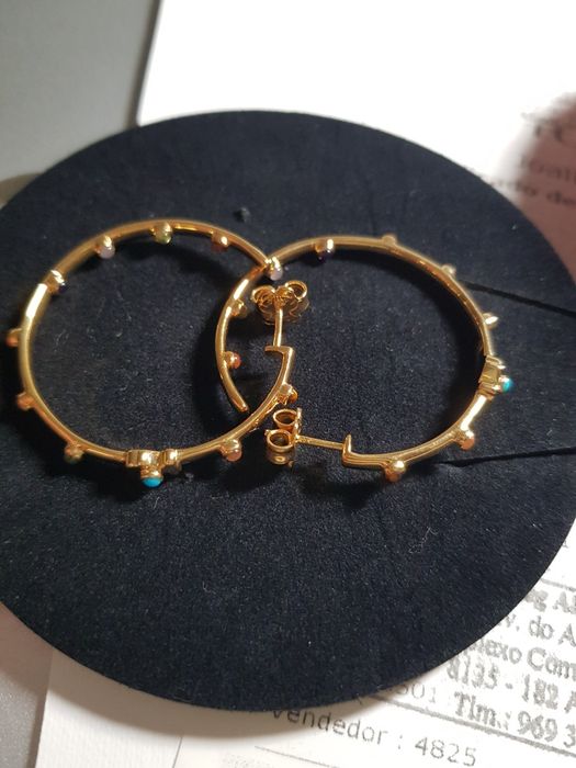 Argolas Tous prata vermeil com gemas