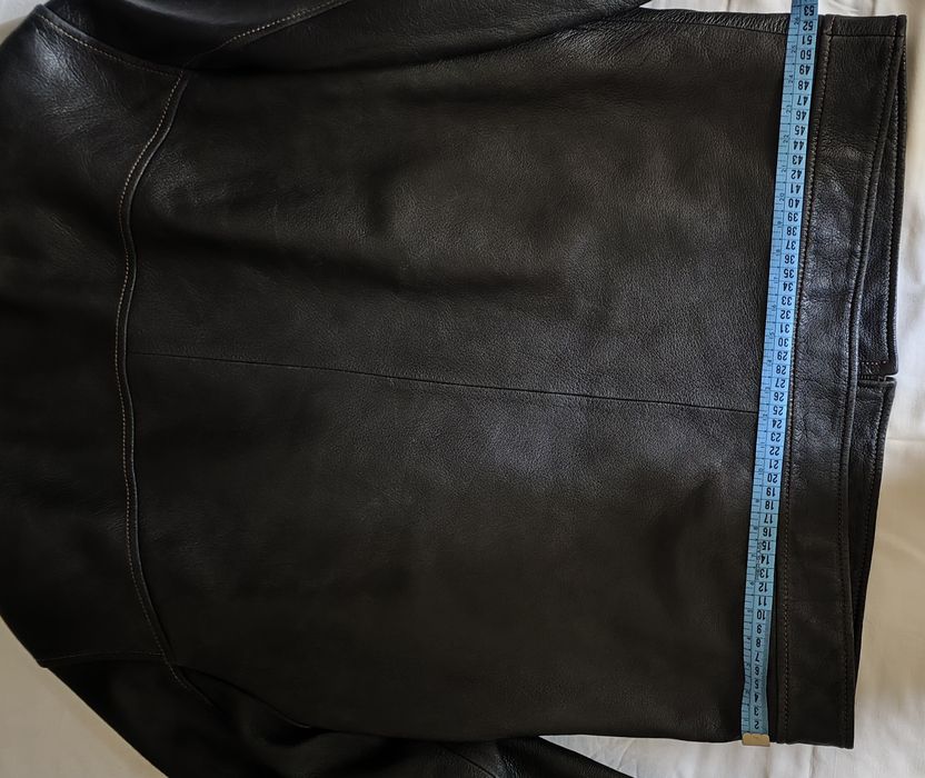 Мужская  кожаная куртка, черная  XL- 50/52