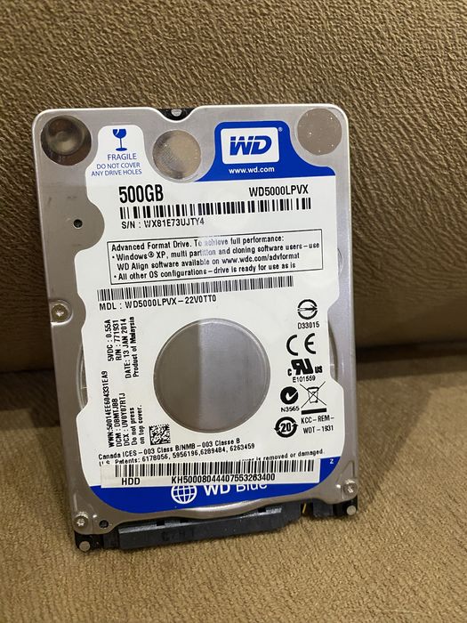 Жёсткий диск WD hdd 500gb 2.5 дюйма