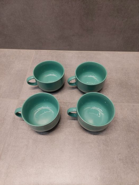 Filiżanki niebieskie miętowe zestaw