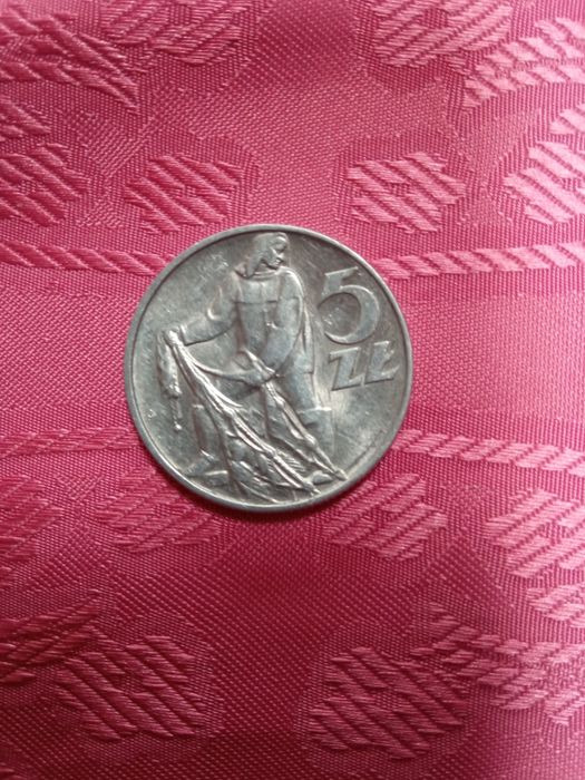 Znaki mennicze WJ oraz sygnowana Moneta 1974 rok lata PRL-u