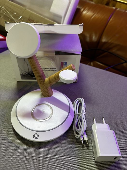 Бездротова зарядка TH02 QI док-станція для iPhone Watch AirPods
