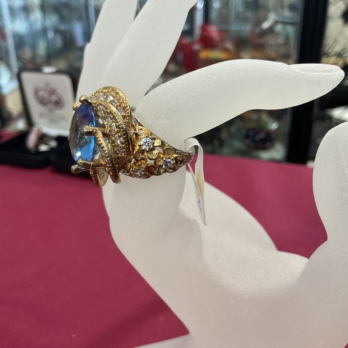 Anel prata 925 banhada a ouro medida 11 mm anúncios abaixo