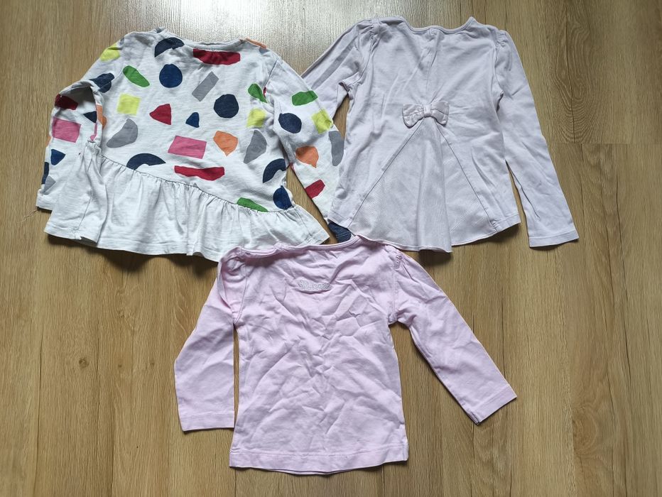 Zestaw 3x bluzka na długi rękaw, Zara, C&A, rozmiar 92