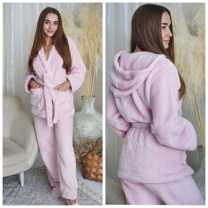 Теплий пухнастий костюм двійка