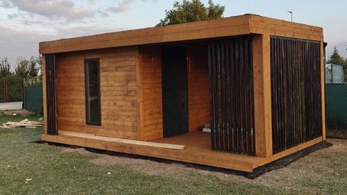 Nowoczesny domek ogrodowy 3x6 m