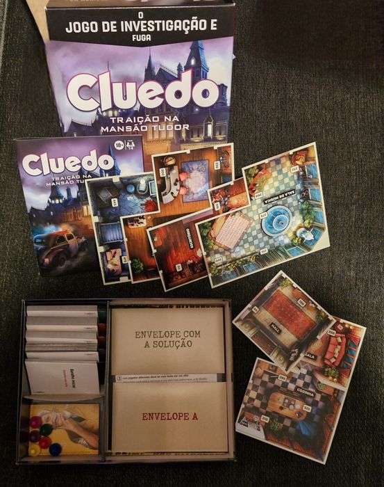 Jogo Cluedo investigação e fuga