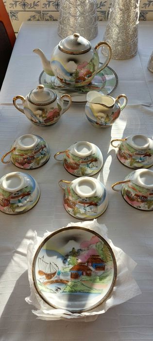 Serviço em porcelana fina chinesa Ritz China pintado à mão