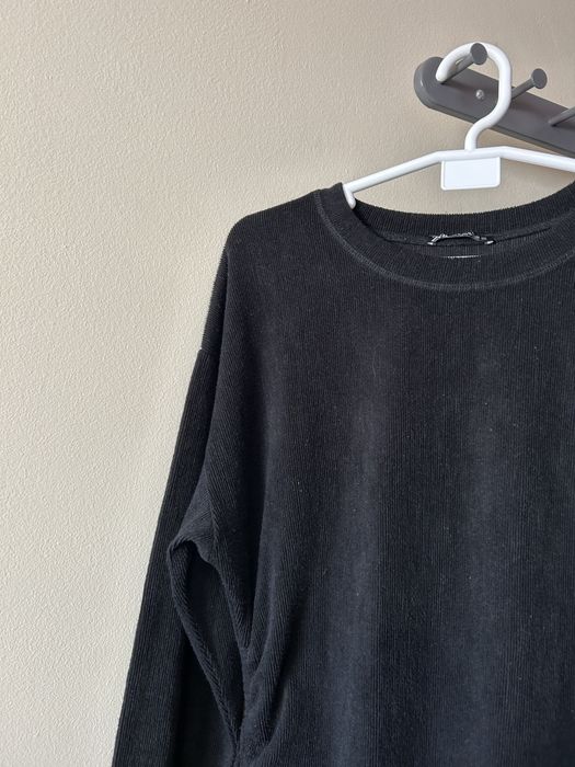 Camisola malha preta manga comprida Zara