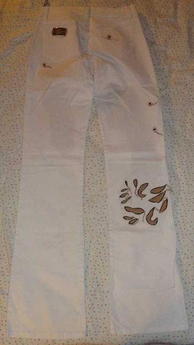 Jeans novas brancas perna larga Roccobarocco W29 - SALDO