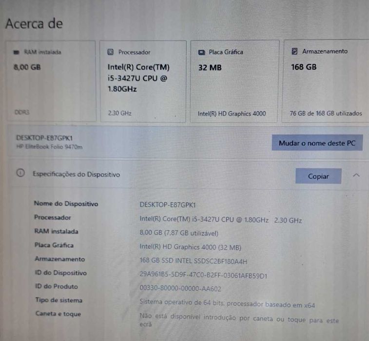 HP Elitebook Folio 9470m