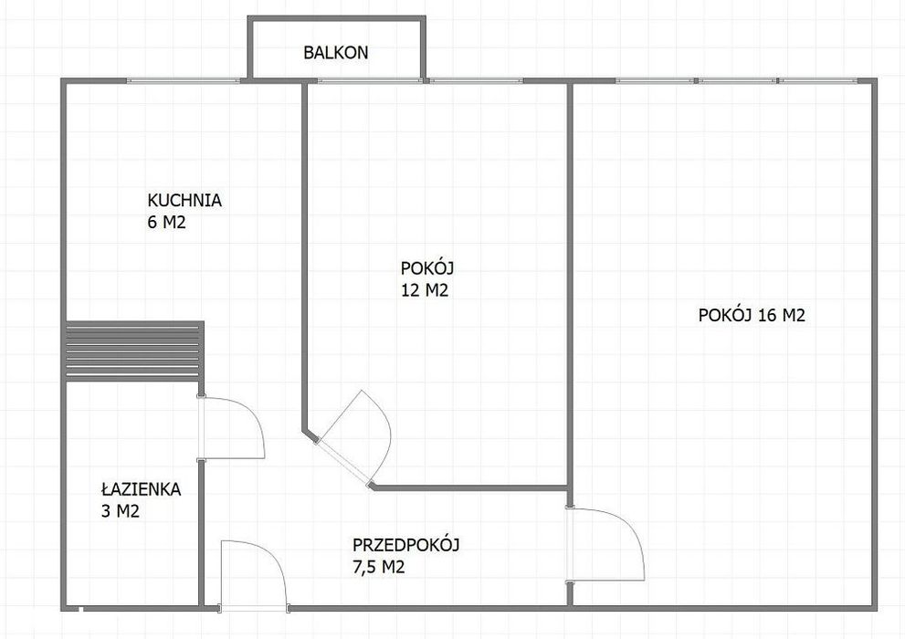 Mieszkanie 44,5 m2/2 piętro/Dyrekcja Dolna/Chełm