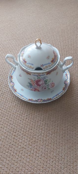 Terrina de sopa da Limoges ElleGi pintada à mão