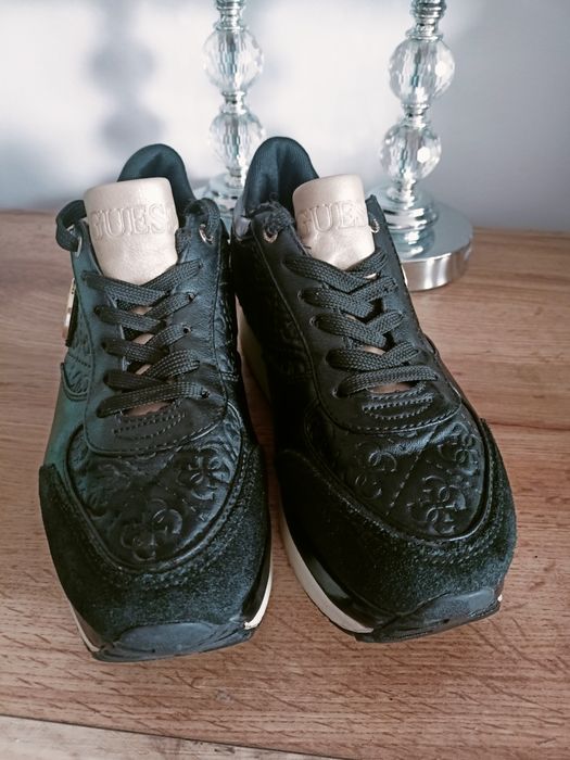 Buty sneakersy Guess tiffany 36 czarne złote