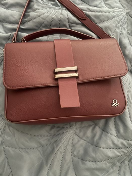 BOrdowa torebka benetton stan dobry